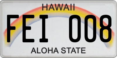 HI license plate FEI008