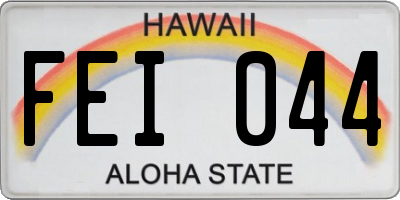 HI license plate FEI044