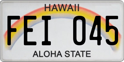 HI license plate FEI045