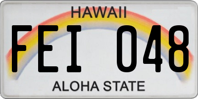 HI license plate FEI048