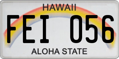 HI license plate FEI056