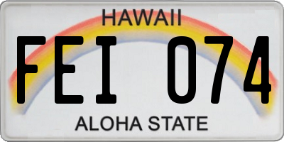HI license plate FEI074