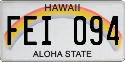 HI license plate FEI094
