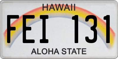 HI license plate FEI131