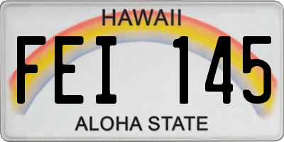 HI license plate FEI145