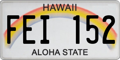 HI license plate FEI152