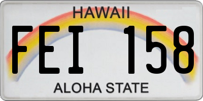 HI license plate FEI158