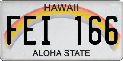 HI license plate FEI166