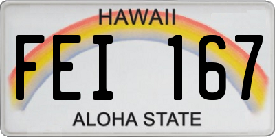 HI license plate FEI167