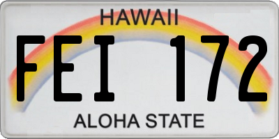 HI license plate FEI172