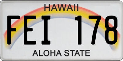 HI license plate FEI178