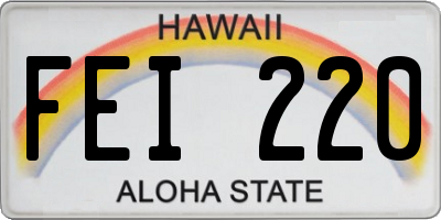 HI license plate FEI220