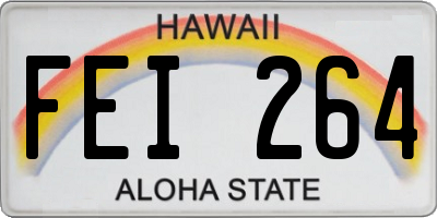 HI license plate FEI264