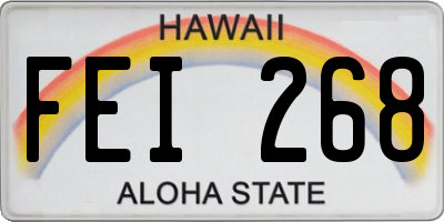 HI license plate FEI268