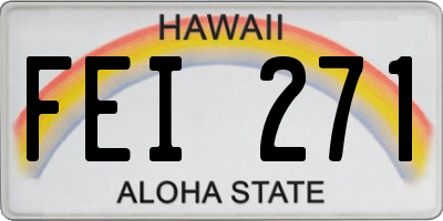 HI license plate FEI271