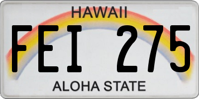 HI license plate FEI275