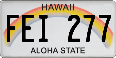 HI license plate FEI277