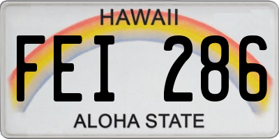 HI license plate FEI286