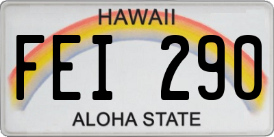 HI license plate FEI290