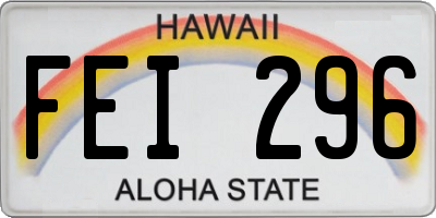 HI license plate FEI296