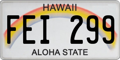 HI license plate FEI299