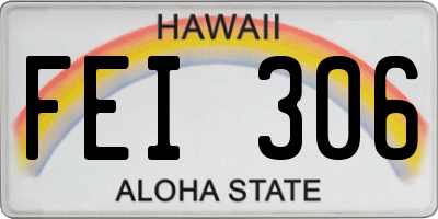 HI license plate FEI306