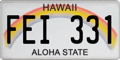 HI license plate FEI331