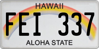 HI license plate FEI337