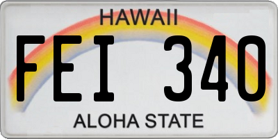 HI license plate FEI340