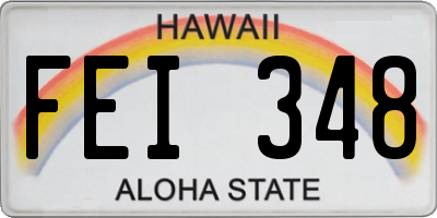 HI license plate FEI348