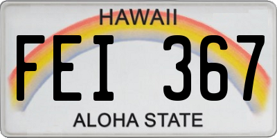 HI license plate FEI367