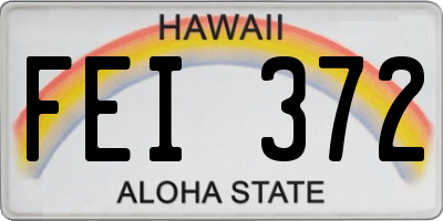 HI license plate FEI372