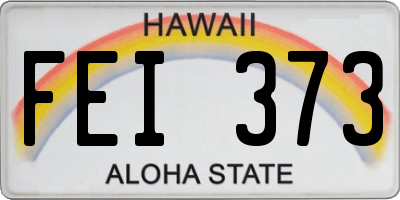 HI license plate FEI373