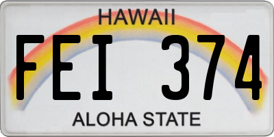 HI license plate FEI374