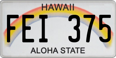HI license plate FEI375