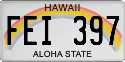 HI license plate FEI397