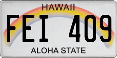 HI license plate FEI409