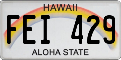 HI license plate FEI429