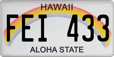 HI license plate FEI433