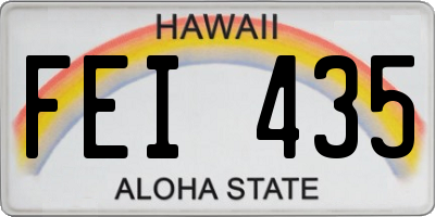 HI license plate FEI435