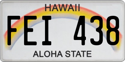 HI license plate FEI438