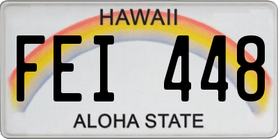 HI license plate FEI448