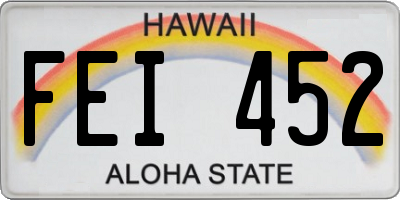 HI license plate FEI452