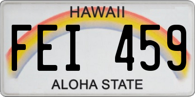 HI license plate FEI459