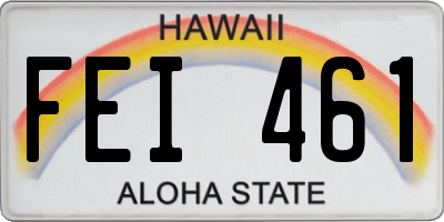 HI license plate FEI461