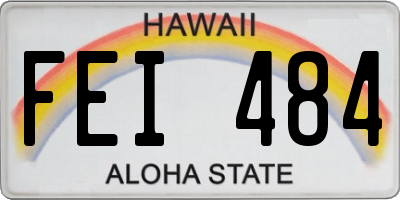 HI license plate FEI484