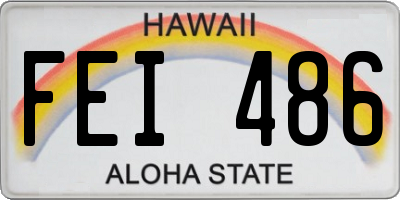 HI license plate FEI486