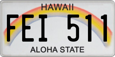 HI license plate FEI511