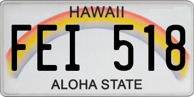 HI license plate FEI518