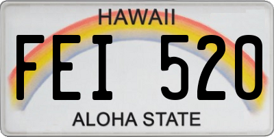 HI license plate FEI520